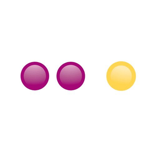 One dot apart from the group of two dots
